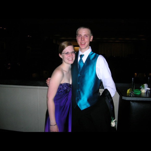 Purple Ombré Evening Gown - Picture 7 of 8